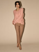 Mos Mosh Thora neule - rosette - roosa - naisten vaatteet - villaneule - IHANA Store