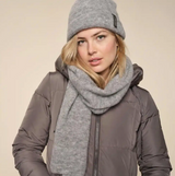 Mos Mosh Thora pipo - harmaa - villapipo - asusteet - naisten pukeutuminen - IHANA Store - lifesylemyymälä