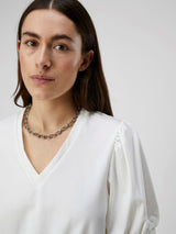 Object Caroline t-paita - v-aukkoinen - puhvihihat - naisten yläosat - IHANA Store - lifestylemyymälä - verkkokauppa