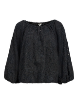 Object Fara pusero - musta - paljettipaita - kirjailtu kangas - naisten vaatteet - IHANA Store