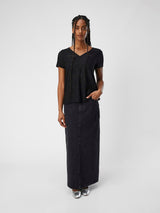 Object Feodora t-paita - musta - pitsipaita - naisten vaatteet - lyhythihainen pusero - IHANA Store - lifestyle - verkkokauppa