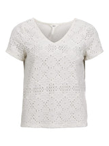 Object Feodora t-paita - valkoinen - pitsipaita - naisten vaatteet - lyhythihainen pusero - muoti - IHANA Store - lifestyle - verkkokauppa