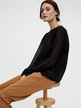 Object Mila pusero - musta - sifonkipaita - Yläosat - Naisten vaatteet - IHANA Store - lifestylemyymälä