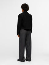 Object Noora villakangastakki - musta - lyhyt takki - naisten takit - naistenvaateliike - IHANA Store