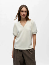 Object Andrea t-paita - valkoinen - v-aukkoinen t-paita - naisten paidat ja puserot - arkivaate - pukeutuminen - lifestyle - IHANA Store