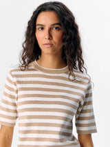 Object Ester neulepusero - beige - valko raidallinen - naisten vaatteet - neuleet - muoti - IHANA Store - lifestyle