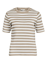 Object Ester neulepusero - beige - valko raidallinen - naisten vaatteet - neuleet - muoti - IHANA Store - lifestyle