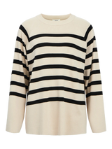 Object Ester neule - luonnonvalko - musta raidallinen - neuleet ja neuletakit - vaatteet ja muoti - IHANA Store - lifestyle