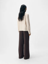 Object Jacira pusero - vaalea hiekka - naisten puserot - rusettiusero - muoti - lifestyle - IHANA Store