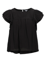 Object Jann toppi - musta - hihaton toppi - frillatoppi - naisten vaatteet - naisten pukeutuminen - lifestylemyymälä - IHANA Store