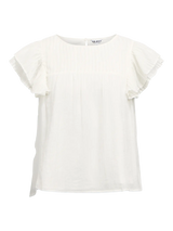 Object Jann toppi - valkoinen - hihaton toppi - frillatoppi - naisten vaatteet - naisten pukeutuminen - lifestylemyymälä - IHANA Store