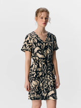 Object Karina mekko - musta-beige - naisten muoti - mekot - muoti - lifestyle - IHANA Store