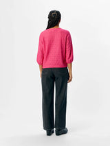 Object Laila pusero - pinkki - pitsipaita - 3/4 hiha - naisten vaatteet - IHANA Store - lifestylemyymälä