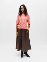 Object Laney Rubin neule lyhythihainen - persikka - naisten vaatteet - muoti - lifestyle - IHANA Store - kotimainen verkkokauppa