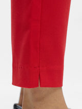 Object Lisa slim housut - Poinsettia - oranssinpunainen - kapea lahkeiset housut - muoti - naisten vaatteet - lifestyle - IHANA Store - kotimainen verkkokauppa