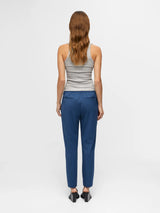 Object Lisa housut - sininen - vajaamittaiset housut - naisten alaosa - muoti - pukeutuminen - IHANA Store - lifestylemyymälä - kotimainen verkkokauppa