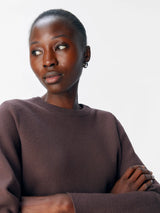 Object Reynard neulepusero - tummanruskea - villaton neulepaita - o-aukkoinen - naisten vaatteet - yläosa - IHANA Store - lifestylemyymälä