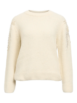 Object Salika neule - luonnonvalkoinen - helmikirjailtu - naisten muoti - neuleet - lifestyle - IHANA Store