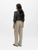 Object Sigrid Casual housut - beige meleerattu - naisten housut - muoti - pukeutuminen - lifestyle - IHANA Store