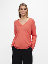 Object Thess neule - persikka - villaton neule - naisten muoti - IHANA Store - lifestyle