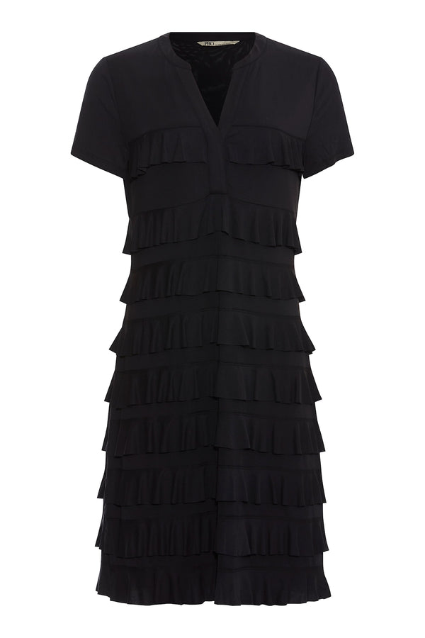 PBO Jolaf mekko - musta - frillamekko - naisten vaatteet - muoti - IHANA Store - lifestylemyymälä
