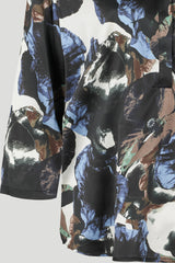 PBO Bali silkkipaita - kuvioitu - musta -sininen - yläosa - silkkipaidat - naisten vaatteet - IHANA Store - lifestylemyymälä