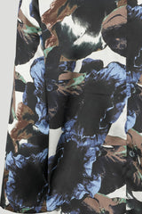 PBO Bali silkkipaita - kuvioitu - musta -sininen - yläosa - silkkipaidat - naisten vaatteet - IHANA Store - lifestylemyymälä