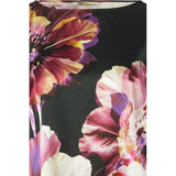 PBO Etta silkkipusero - kukkakuvioitu - musta-fuksia - naisten vaatteet - naisten muoti  - silkkipaidat - IHANA Store - lifestylemyymälä