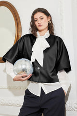 PBO Maison jakku - musta - juhlajakku - satiinijakku - naisten juhlavaatteet - juhlapukeutuminen - muoti - IHANA Store