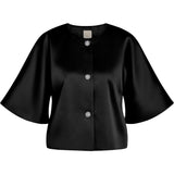 PBO Maison jakku - musta - juhlajakku - satiinijakku - naisten juhlavaatteet - juhlapukeutuminen - muoti - IHANA Store