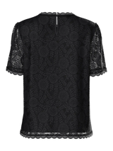 Pieces Olline t-paita - musta - pitsipaita - naisten muoti - pukeutuminen - lifestyle - IHANA Store