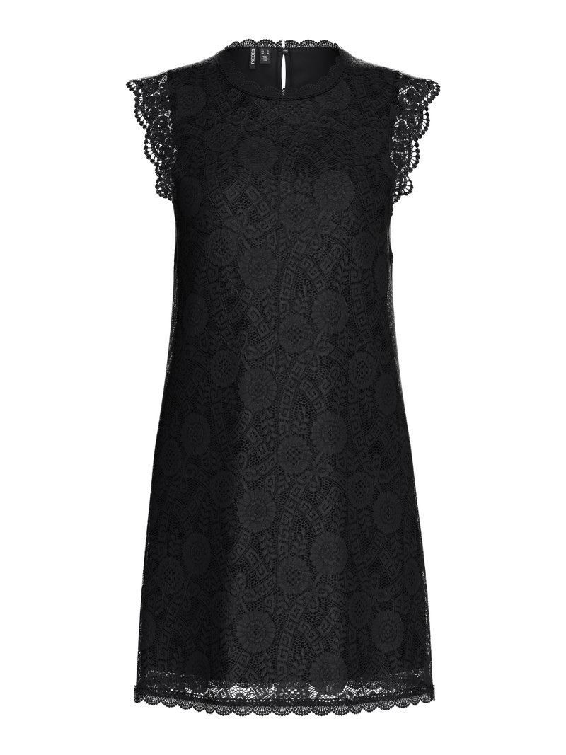 Pieces Olline pitsimekko - musta - Naisten vaatteet - muoti - pukeutuminen - IHANA Store - lifestyle - verkkokauppa
