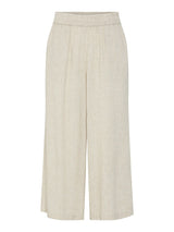 Pieces Pia culottes housut - beige - naisten vaatteet - ohuet housut - alaosat - IHANA Store - lifestyle - muoti