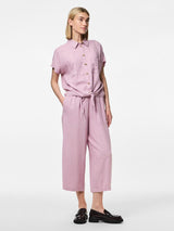 Pieces Pia culotteshousut - roosa - naisten vaatteet - kesähousut - ohuet housut - alaosat - IHANA Store - muoti - lifestyle