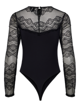 Pieces Sinna body - musta - pitsibody - naisten vaatteet - IHANA Store