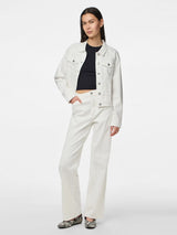 Pieces Coia farkkutakki - valkoinen - naisten takit - muoti - lifestyle - IHANA Store