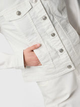 Pieces Coia farkkutakki - valkoinen - naisten takit - muoti - lifestyle - IHANA Store