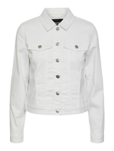 Pieces Coia farkkutakki - valkoinen - naisten takit - muoti - lifestyle - IHANA Store