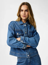 Pieces Elma farkkutakki - sininen - naisten muoti - farkkutakit - vaatteet - lifestyle - IHANA Store - kotimainen verkkokauppa