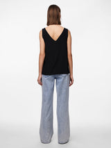 Pieces Franan hihaton toppi - musta- naisten vaatteet - muoti - pukeutuminen - IHANA Store