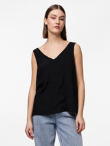 Pieces Franan hihaton toppi - musta- naisten vaatteet - muoti - pukeutuminen - IHANA Store