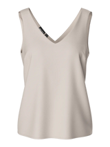 Pieces Franan hihaton toppi - beige - naisten vaatteet - muoti - pukeutuminen - IHANA Store