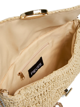 Pieces Gamna laukku - beige - punottu laukku - olkalaukku - yliolan laukku - kirjekuorilaukku - naisten laukut - IHANA Store - lifestyle - kotimainen verkkokauppa