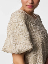 Pieces Gretchen mekko - shampanja - maksimekko - joustava - juhlamekot - lifestyle - IHANA Store - kotimainen verkkokauppa