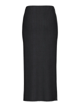 Pieces Iris trikoohame - musta - ribatut hameet - naisten muoti - lifestyle - IHAAN Store