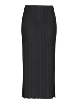 Pieces Iris trikoohame - musta - ribatut hameet - naisten muoti - lifestyle - IHAAN Store