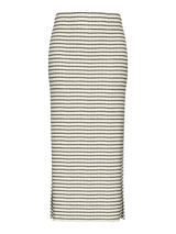 Pieces Iris trikoohame - musta raidallinen - ribatut hameet - naisten muoti - lifestyle - IHAAN Store