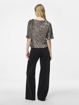 Pieces Kam paljettipaita - beige - juhlapaita - naisten vaatteet - IHANA Store