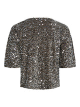 Pieces Kam paljettipaita - beige - juhlapaita - naisten vaatteet - IHANA Store