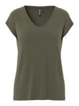 Pieces Kamala t-paita - oliivinvihreä - Naisten vaatteet - muoti - lifestyle - IHANA Store - kotimainen verkkokauppa